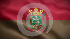 Motion video of the Burgos city flag. Spain