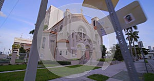 Motion video Trinity Cathedral Miami opened in 1925 4k 60p