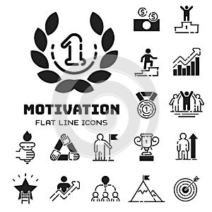 Motivation concept chart icon business strategy development design and management leadership teamwork growth career idea