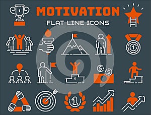 Motivation concept chart icon business strategy development design and management leadership teamwork growth career idea