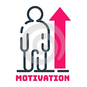 Motivation concept human chart icon business strategy development design and management leadership teamwork career idea