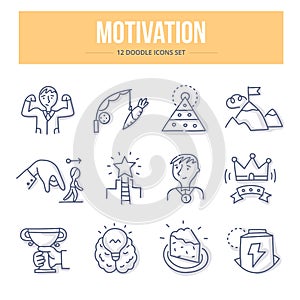 Motivation Doodle Icons