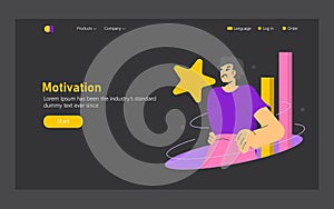 Motivation. Flat Vector Illustration
