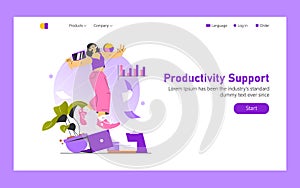 Motivation. Flat Vector Illustration