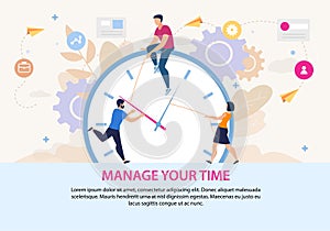 Motivation Poster with Manage Your Time Lettering