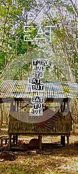 motivation qoutes with forest background suitable for poster