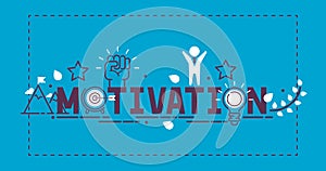 Motivation success motivate concept vector illustration. Creative idea inspiration strong power. Metaphor determination