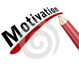 Motivation word unterlined