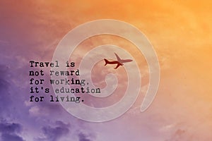 Motivation wording with aeroplane silhouette