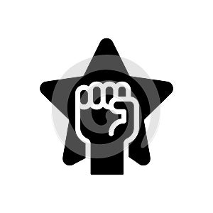 Motivational bonuses black glyph icon