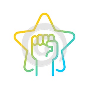 Motivational bonuses gradient linear vector icon