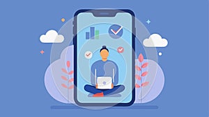 A motivational infographic displayed on a smartphone emphasizing the importance of routine checkins for mental wellness