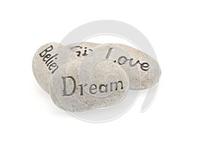 Motivational Inscriptions on Stones