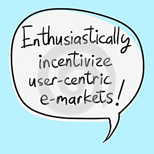 Motivational Speech Bubble Business Buzzwords