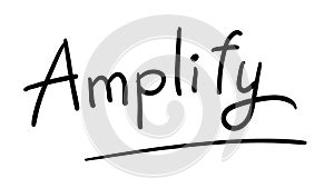 Business Buzzword: amplify- vector handwritten phrase photo