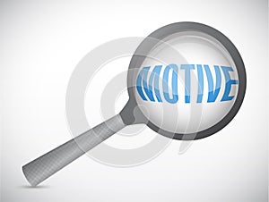 Motive under a magnify glass. illustration design