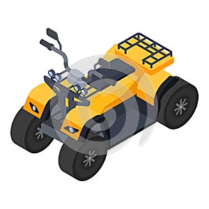 Moto quad bike icon, isometric style