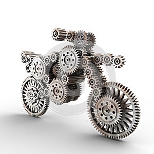 Motobike made of gears