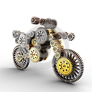 Motobike made of gears photo