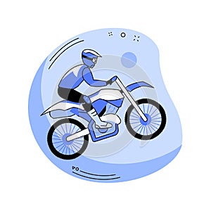 Motocross abstract concept vector illustration.
