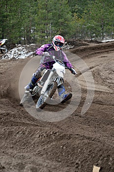 Motocross departure with out of left-turn
