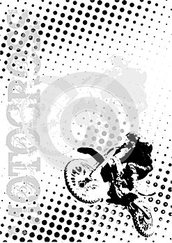 Motocross dots poster background