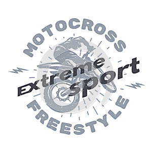 Motocross extreme sport.