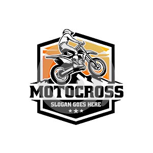 motocross extreme sport illustration logo vector