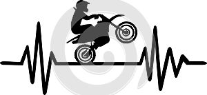 Motocross heartbeat line