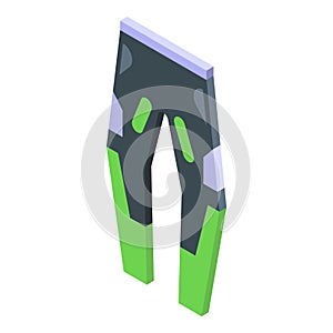 Motocross pants icon isometric vector. Dirt man