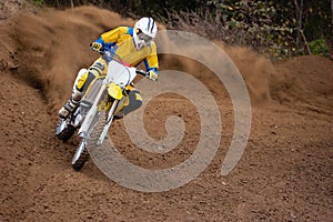 Motocross Race Dust Rider
