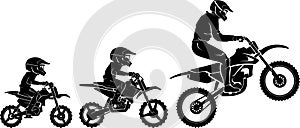 Motocross Race Evolution Silhouette