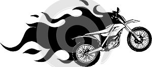 motocross racer, monochrome color. concept of sport, extreme, race, motorcycle