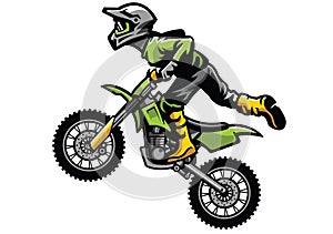 Motocross rider doing stunt