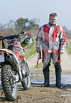 Motocross rider portrait