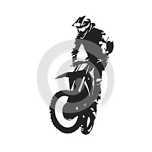 Motocross rider vector isolated silhouette photo