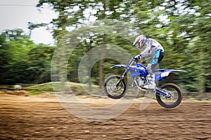 Motocross scene douring a race