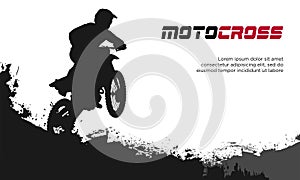 Motocross silhouette vector illustration.