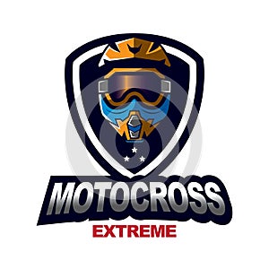Motocross sport emblem