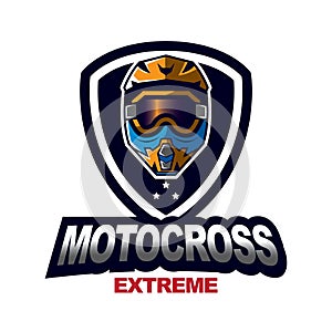 Motocross sport emblem