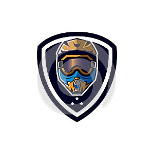 Motocross sport emblem