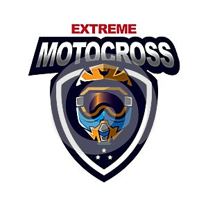 Motocross sport emblem