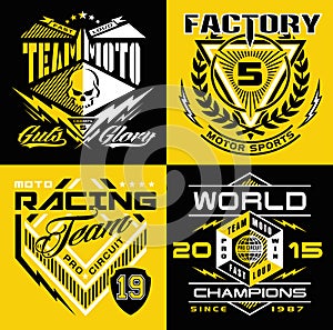 Motocross sport shield t-shirt graphics