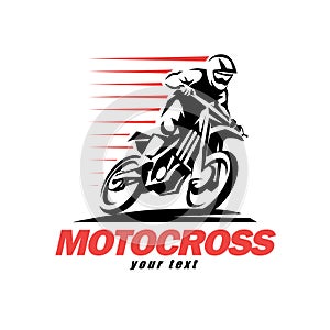 Motocross stylized vector symbol photo