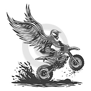 Motocross wing vector illustration