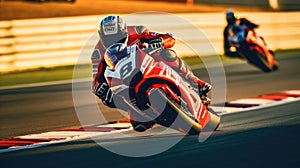 MotoGP Racing in circuit photo