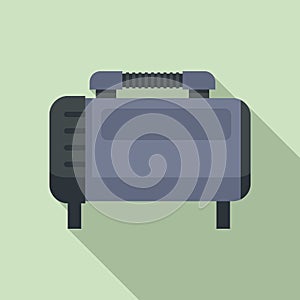 Motor air compressor icon, flat style