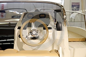 Motor boat cockpit