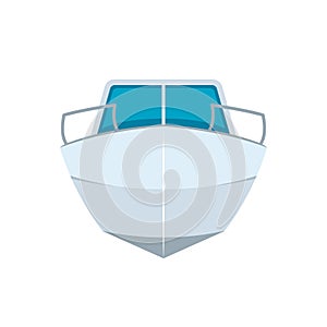 Motor boat front view icon