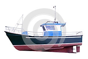 Motor boat isolated on a white background